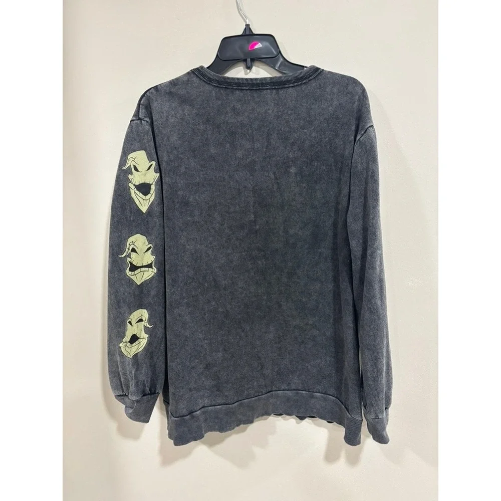 Disney Oogie Boogie Sweatshirt XL Washed Goth Grunge‎ Nightmare Before Christmas